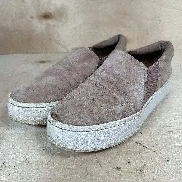 Vince Womens 6.5 Velour Velvet Slip On Athletic Sneaker Shoes Pink - Picture 2 of 7